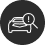 Icon illustrating a vehicle and magnifying glass / Icône illustrant un véhicule et une loupe